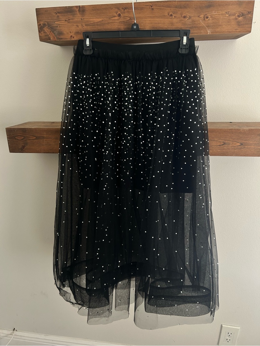 NWT BCBGMaxazria tulle rhinestone skirt size 4